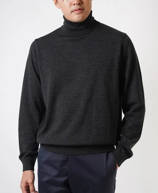 12G Turtleneck Knit  Super Extra Fine Merino