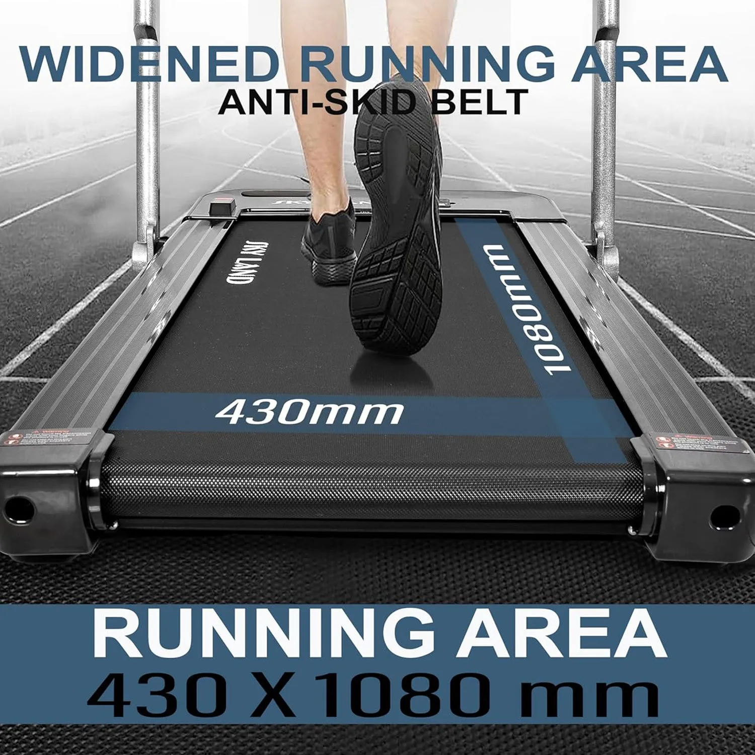 2-in-1 Under Desk Treadmill: Foldable 2.5 HP Walking Pad and Running Machine for Home and office, with Remote Control EM-1293 Super Slim Mini Quiet Home Treadmill in Saudi Arabia