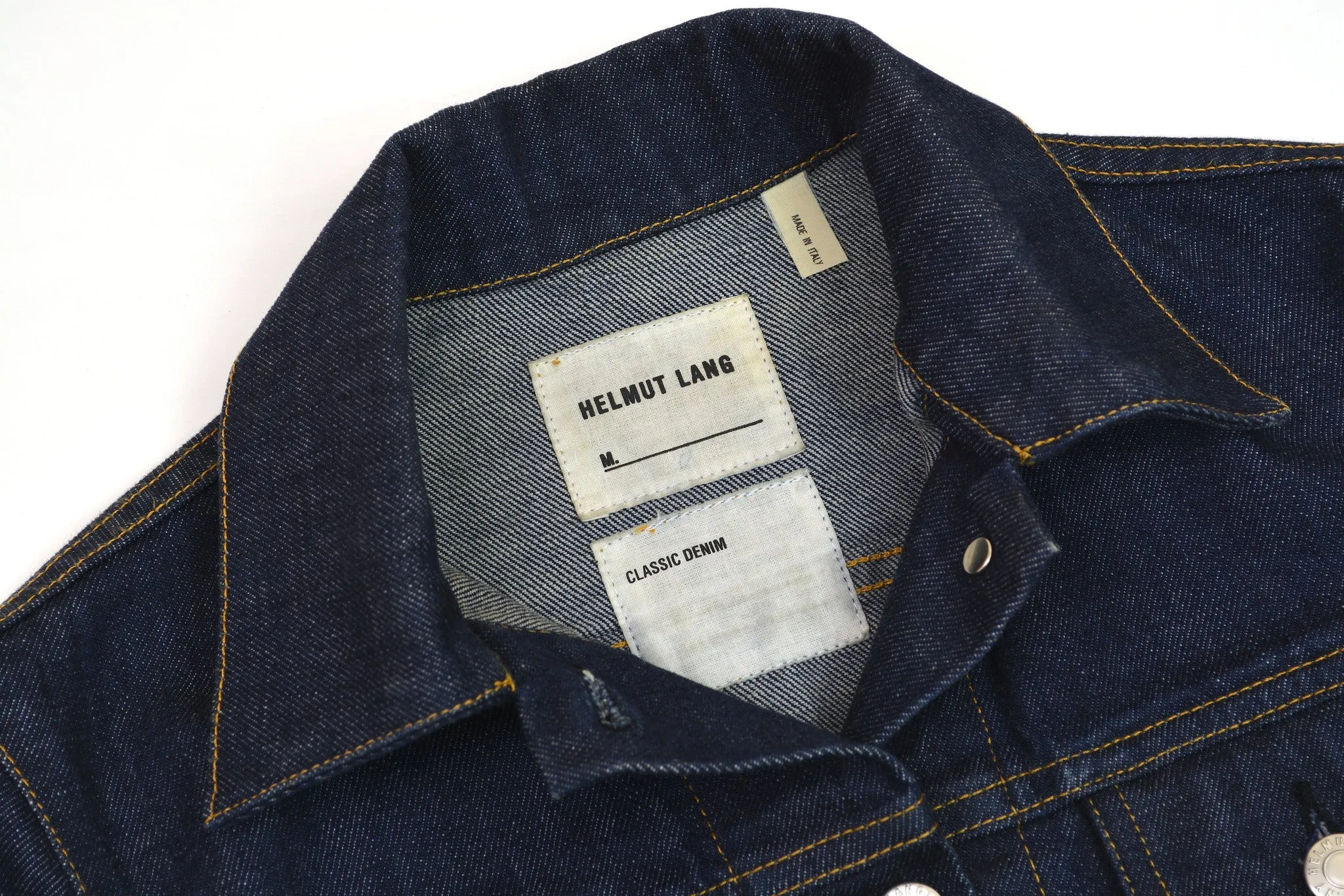 2000 Raw Denim Classic 2-Pocket Jacket with Turn Up Sleeves