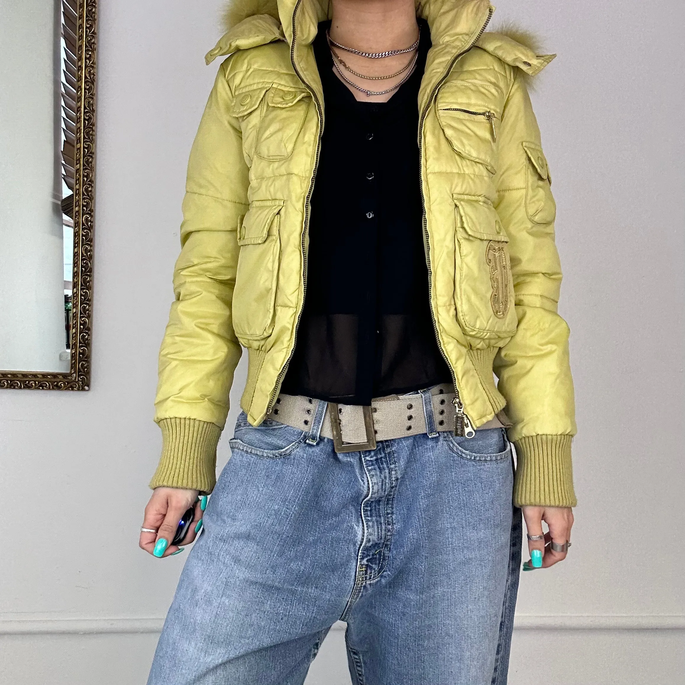 2000's puffer bomber jacket