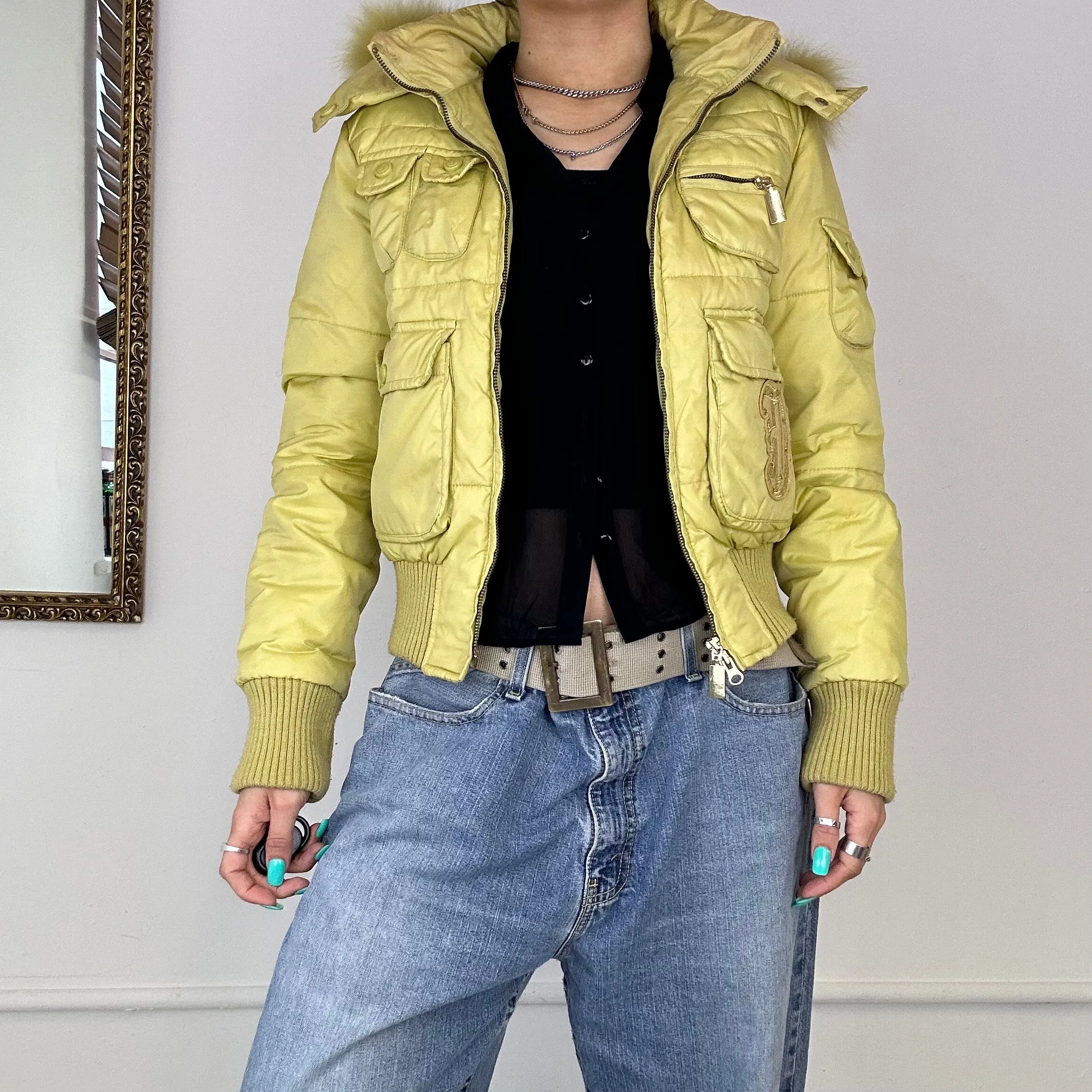 2000's puffer bomber jacket