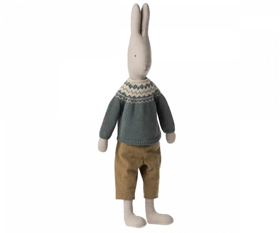 2022 Maileg Rabbit Pants and Knitted Sweater - Size 5