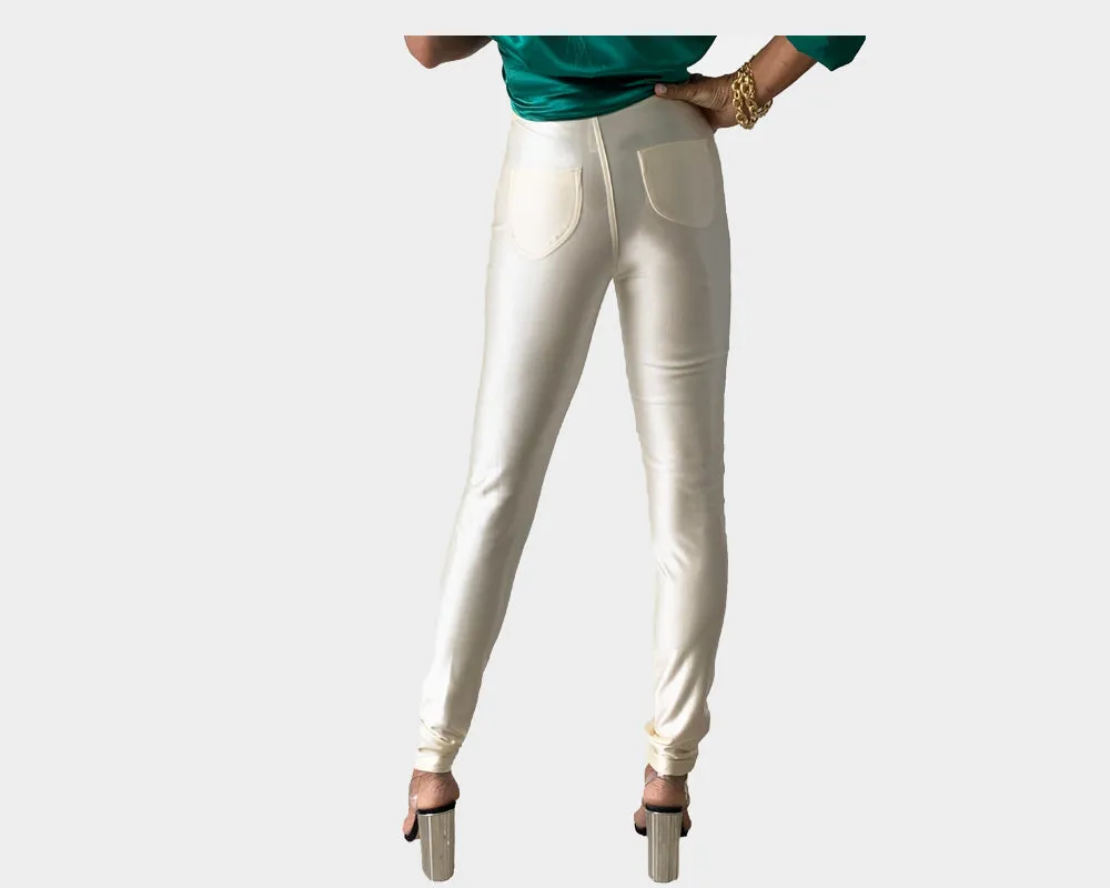 3 Mountain Peak White Pants - The Milan