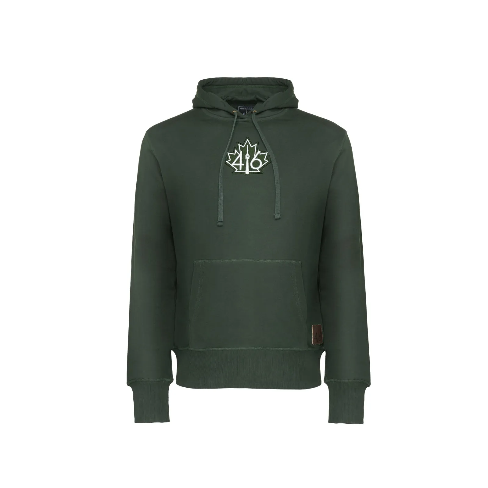 416 French Terry Men's Pullover Hoodie - Forest Green