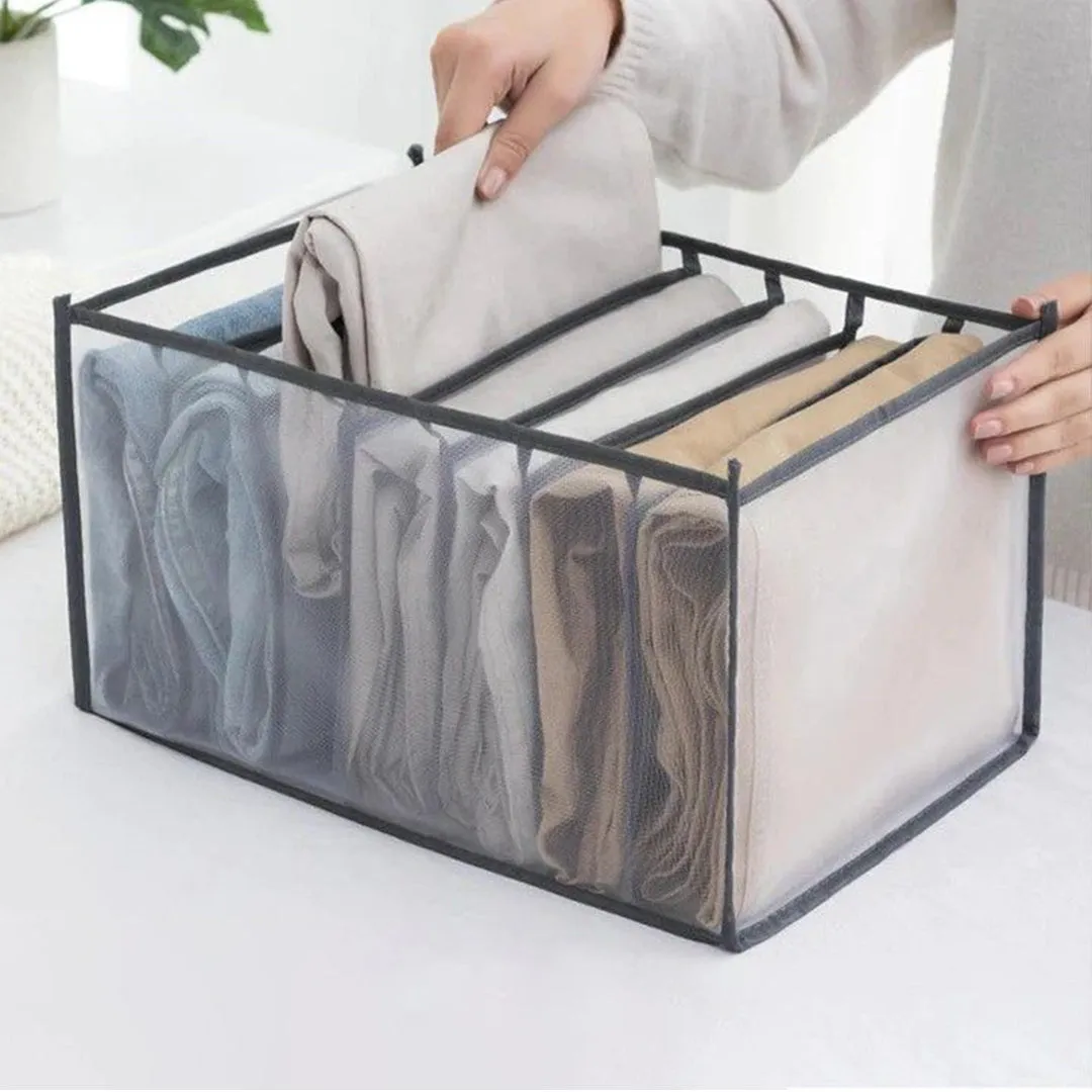 7 Grids Jeans Organizer / Wardrobe Organizer For Multiple Items