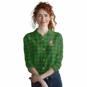 Accotts Irish Clan Tartan Women's Casual Shirt with Coat of Arms