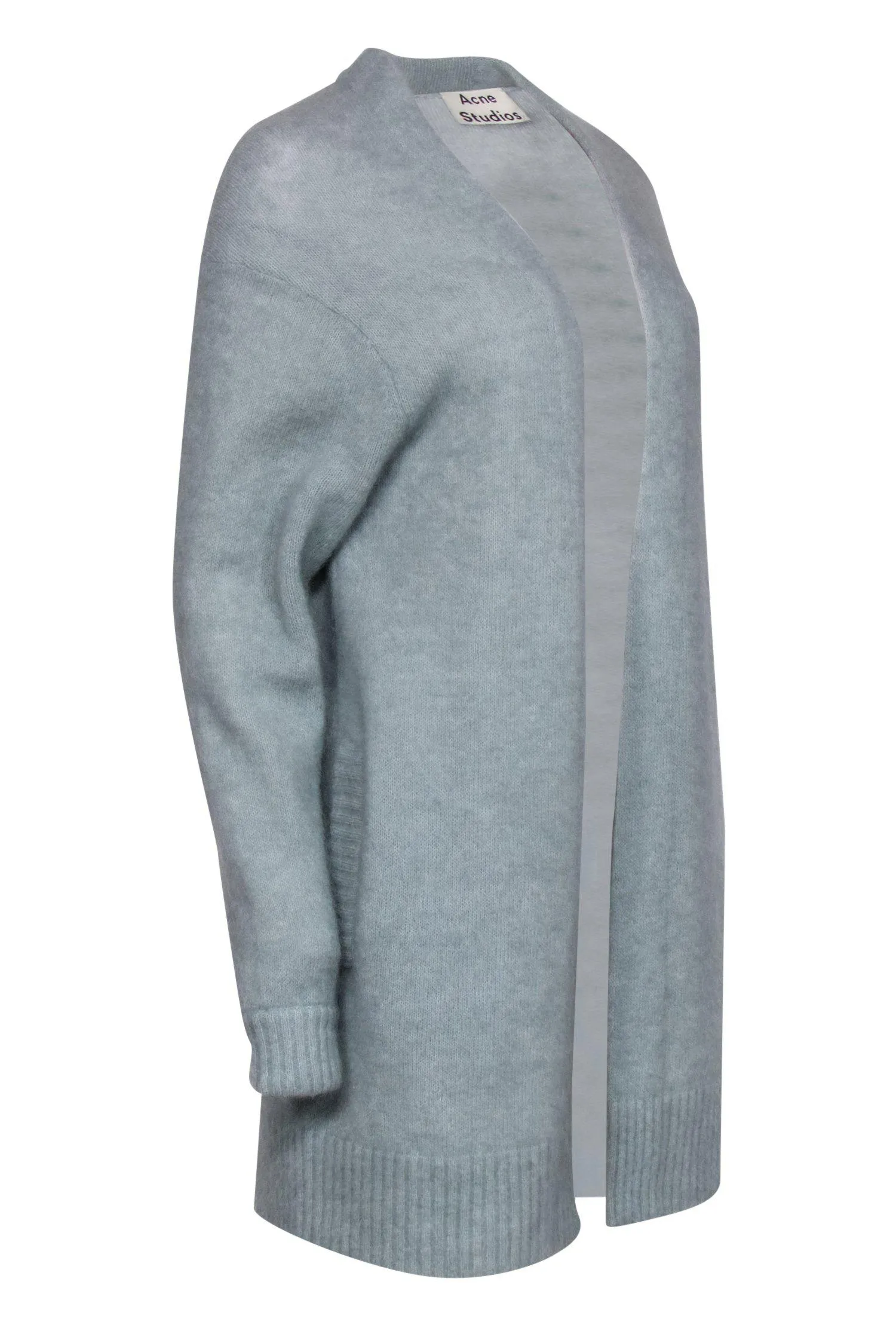 Acne Studios - Powder Blue Fuzzy Open Longline Cardigan Sz XS