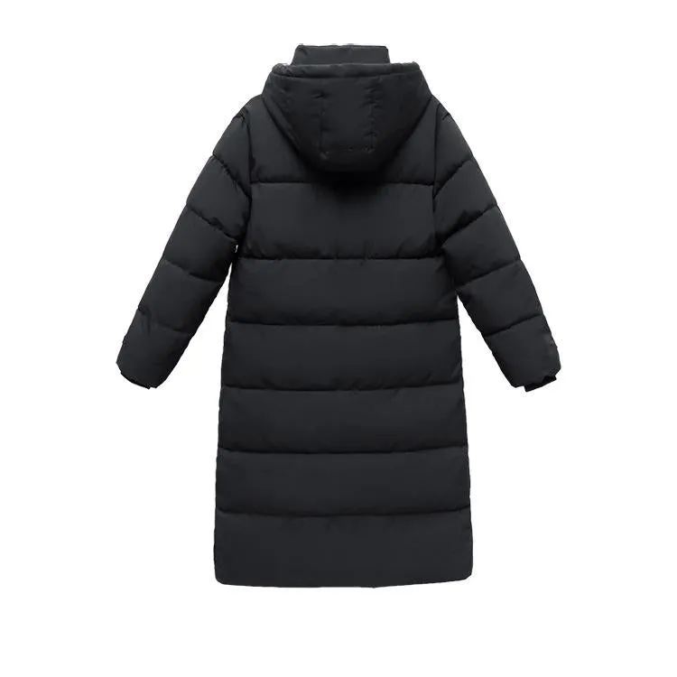 Actual Photos Thickened Calf-Length Puffer Coat