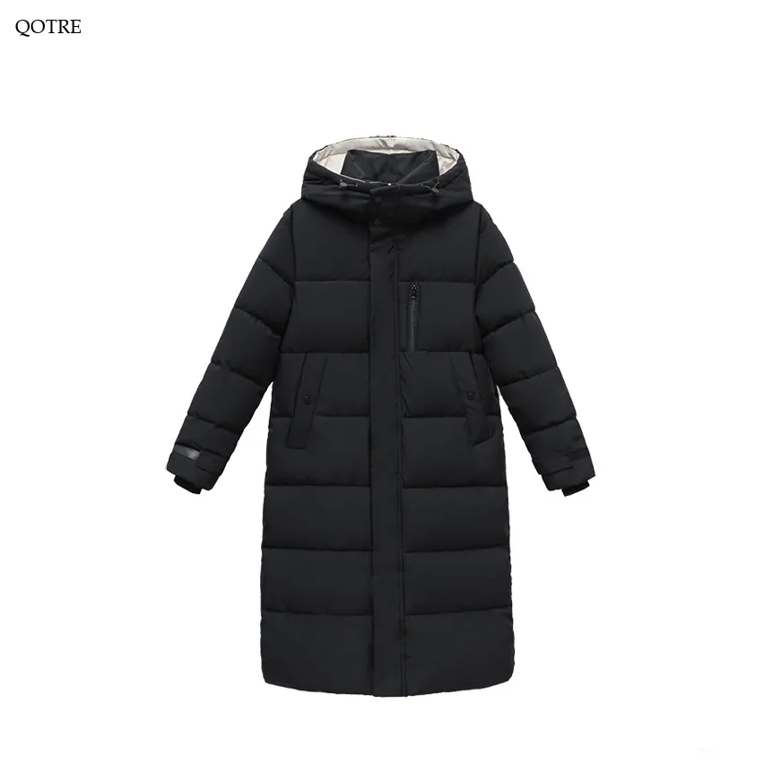 Actual Photos Thickened Calf-Length Puffer Coat