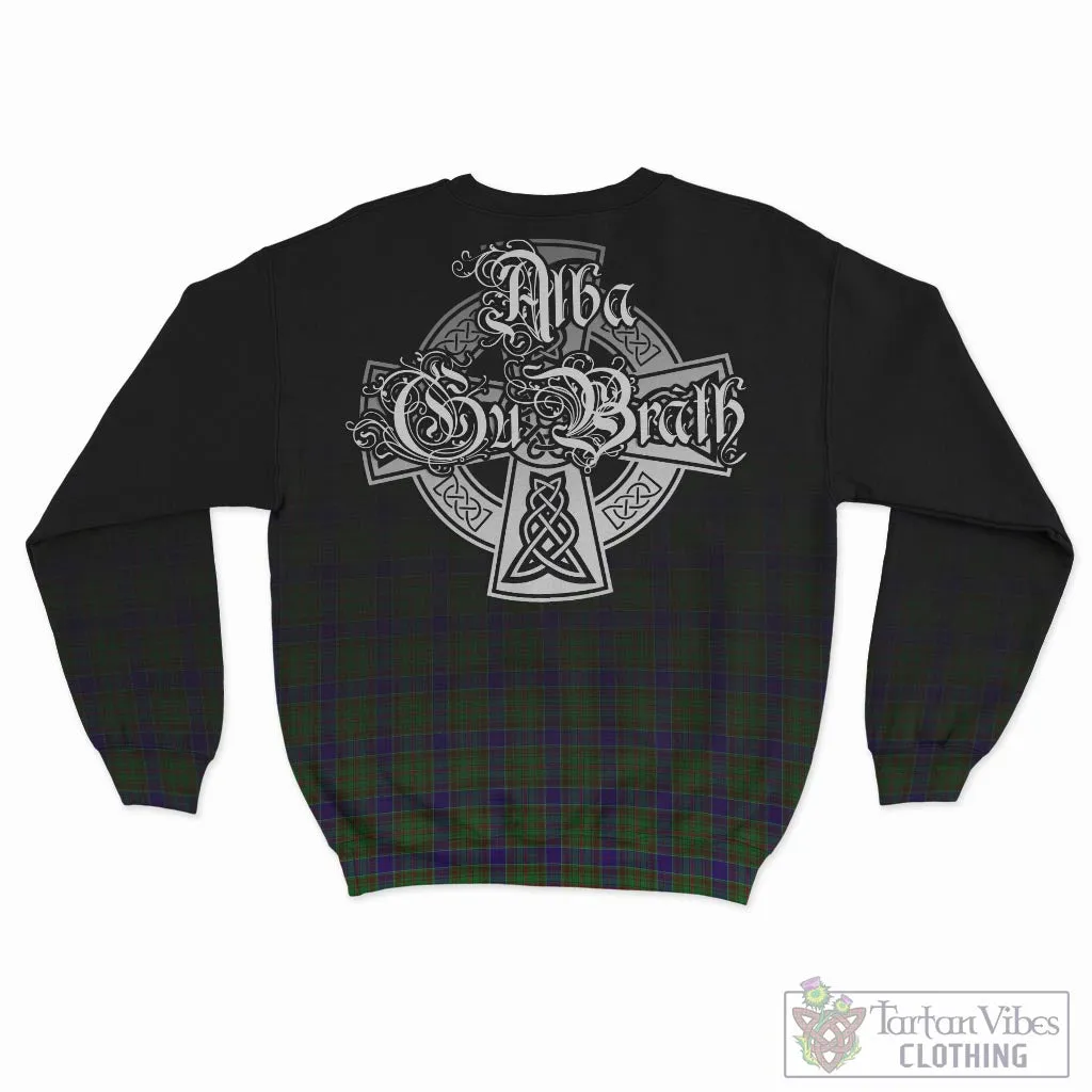 Adam Tartan Sweatshirt Featuring Alba Gu Brath Family Crest Celtic Inspired