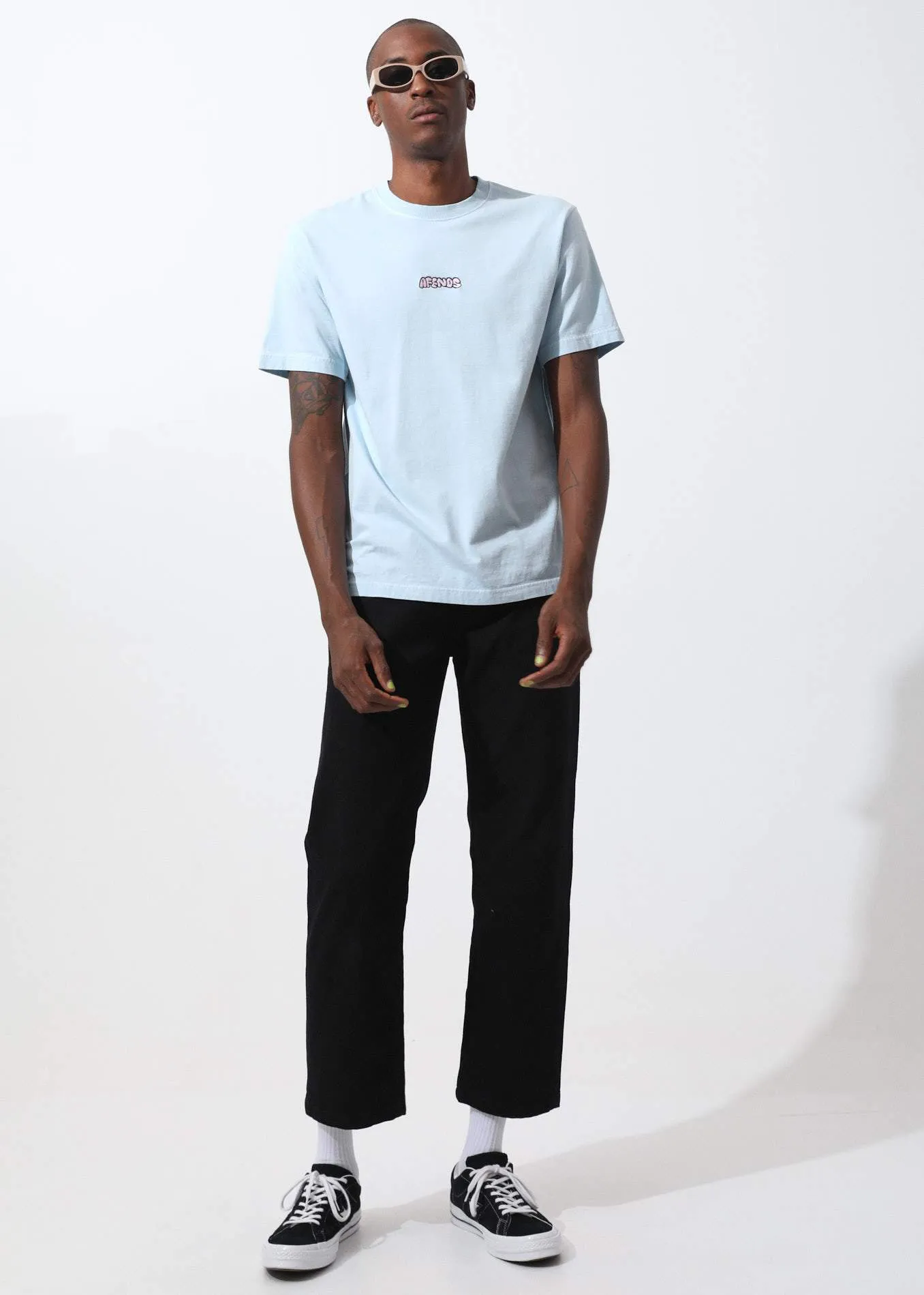 Afends Mens Kettleish - Oversized Retro Fit Tee - Wash