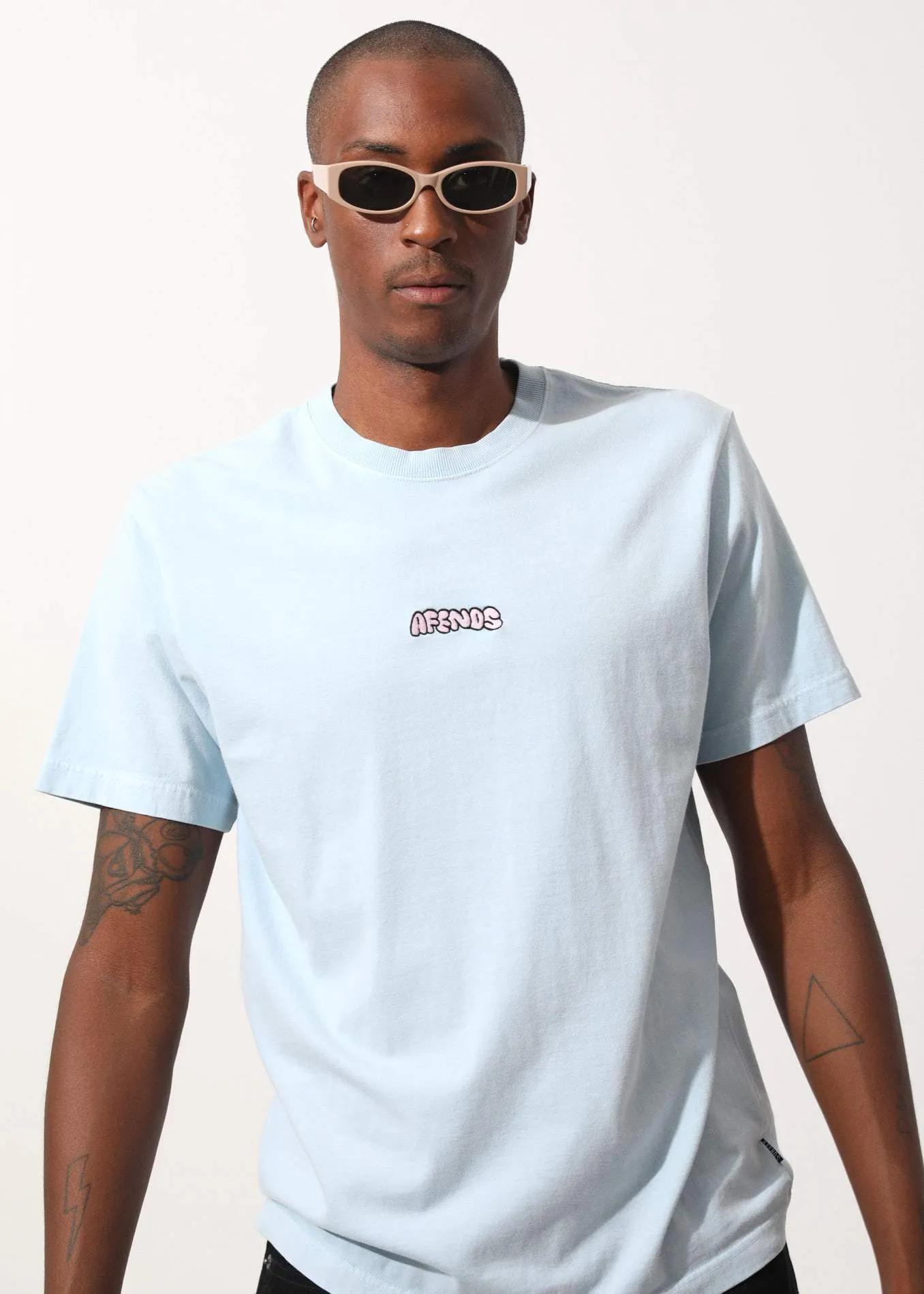 Afends Mens Kettleish - Oversized Retro Fit Tee - Wash