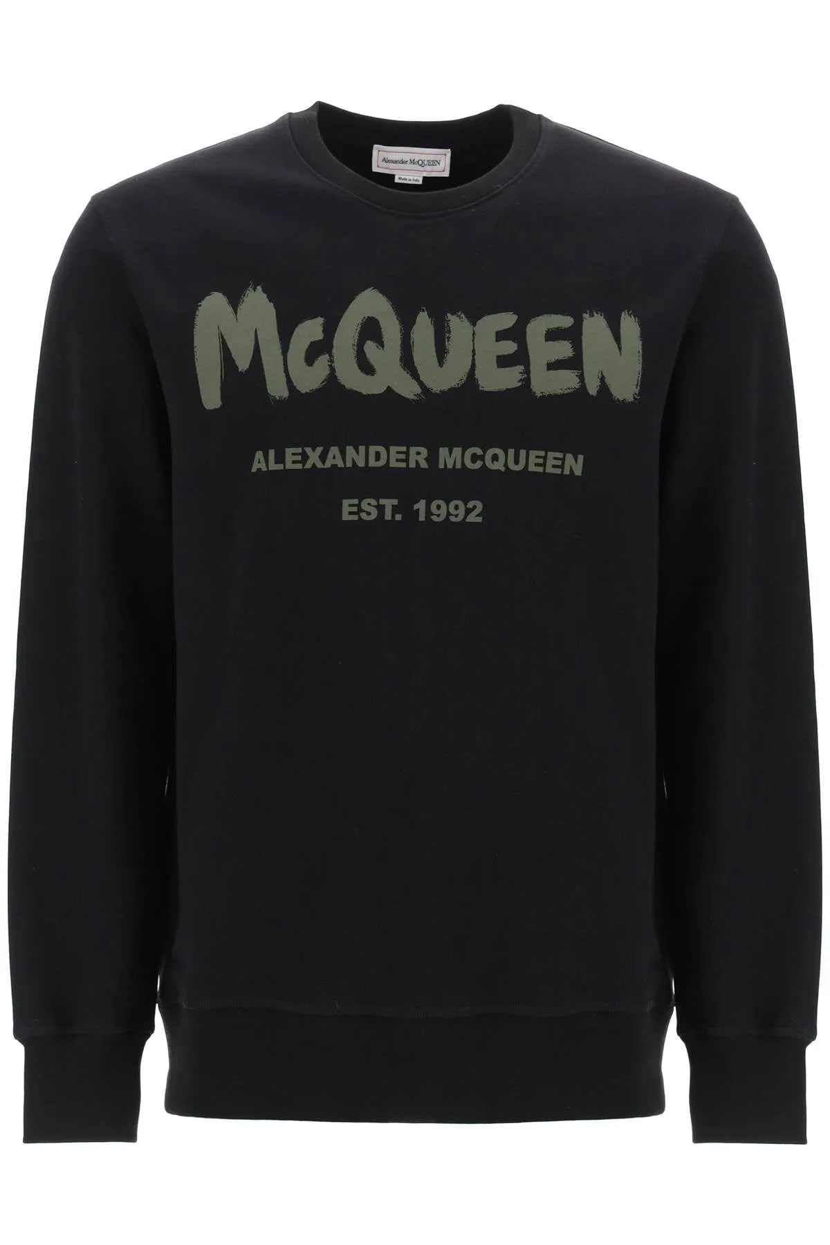 ALEXANDER MCQUEEN Graffiti Print Sweater for Men - SS24