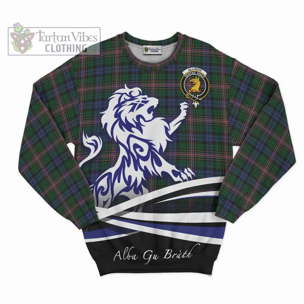 Allison Tartan Sweatshirt with Alba Gu Brath Regal Lion Emblem