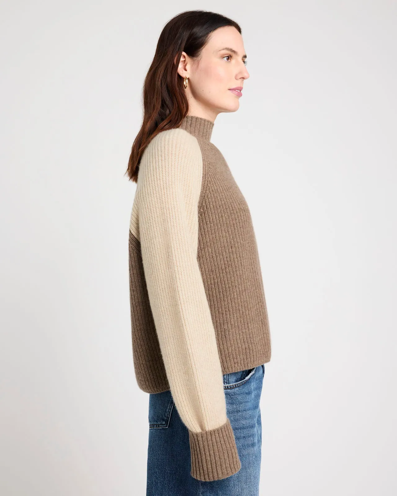 Alta Cashmere Colorblock Sweater