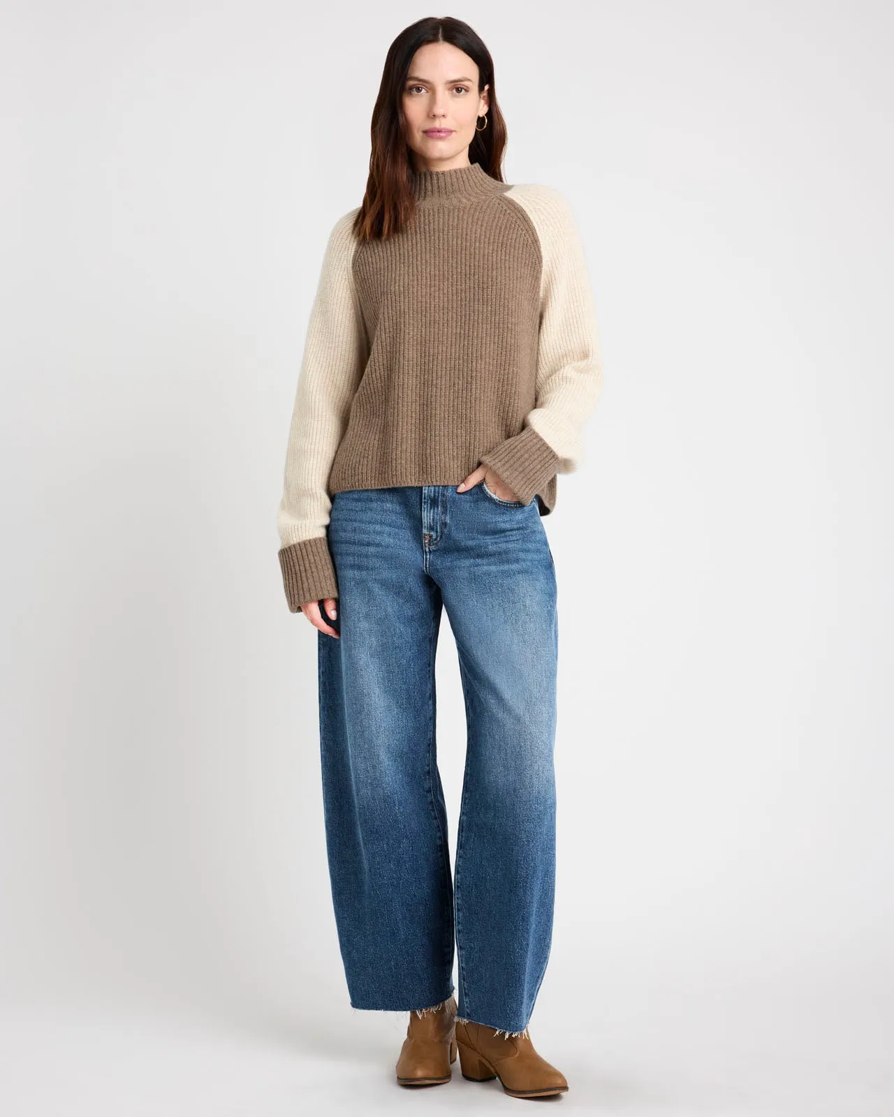 Alta Cashmere Colorblock Sweater