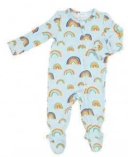 Angeldear romper blue rainbows 12-18m