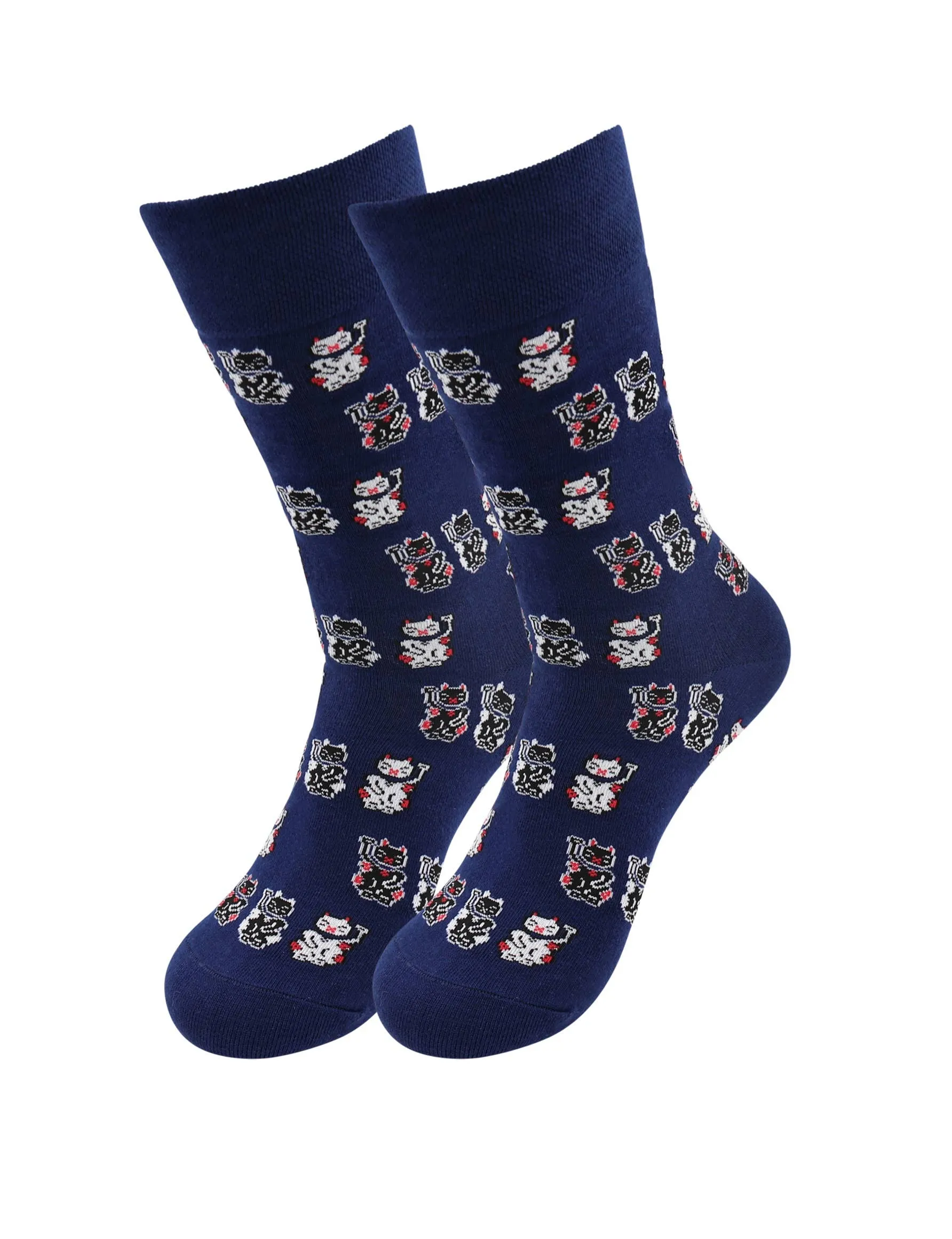 Animal Socks - Lucky Cat, Paw, Tiger, Fish Cotton Fun Socks