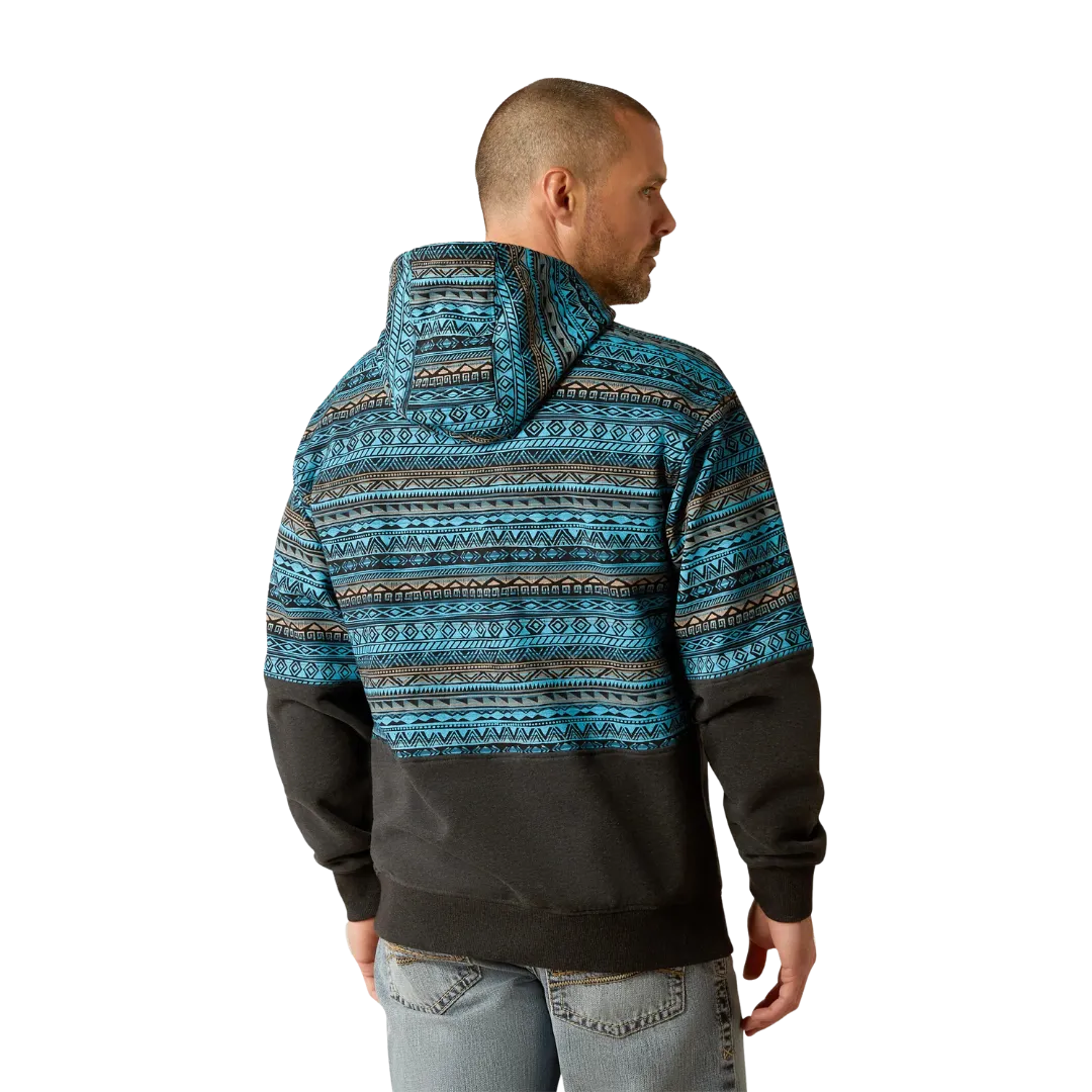 Ariat Men's Aztec Inspired Turquoise Hoodie