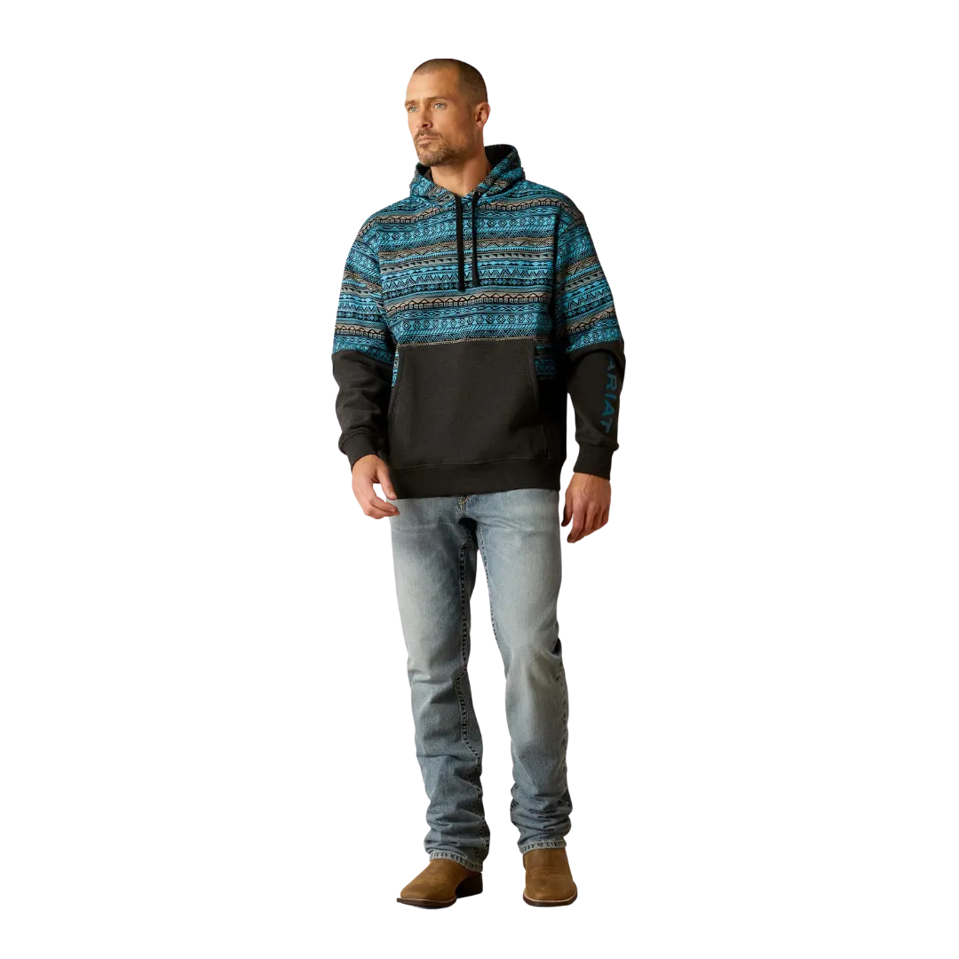 Ariat Men's Aztec Inspired Turquoise Hoodie