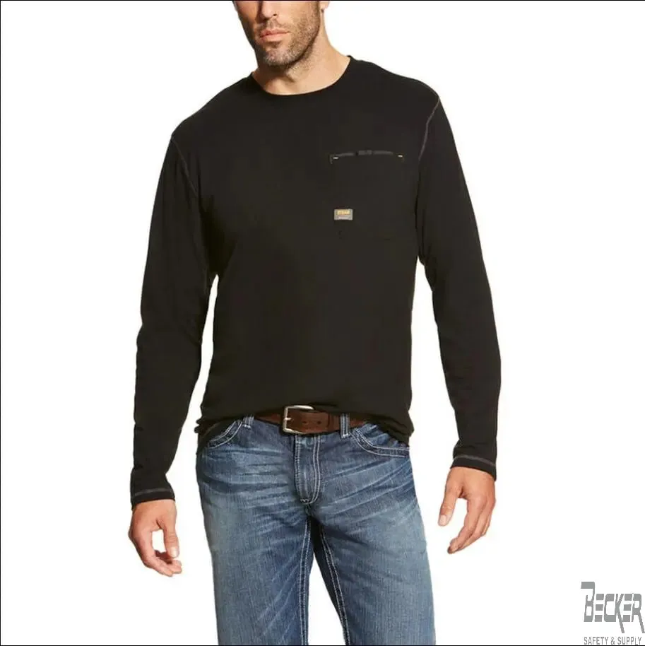 ARIAT - Rebar, LS T-Shirt, VentTek, Black