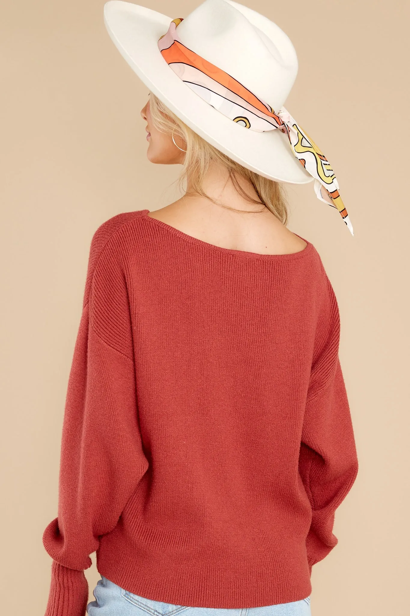 At The End Marsala Sweater