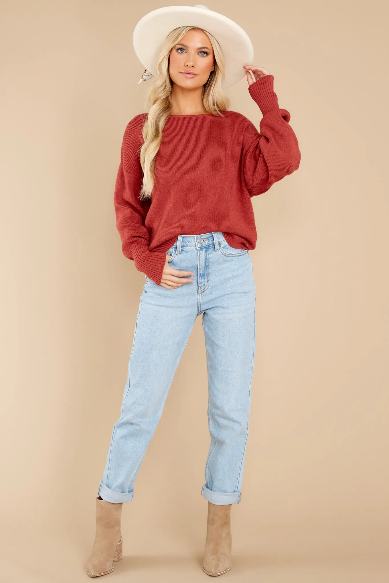 At The End Marsala Sweater