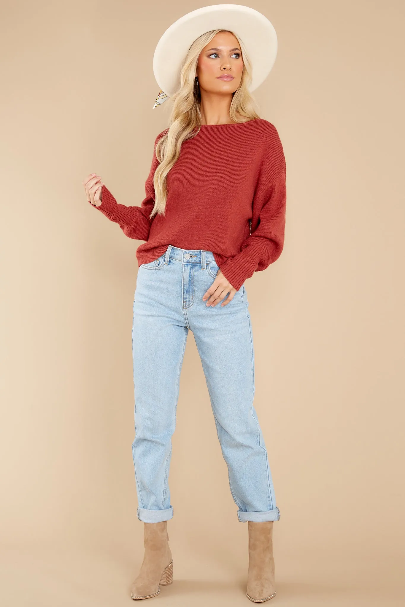 At The End Marsala Sweater