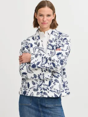 B Young ByDaima Kimono Quilted Jacket Blue Flower