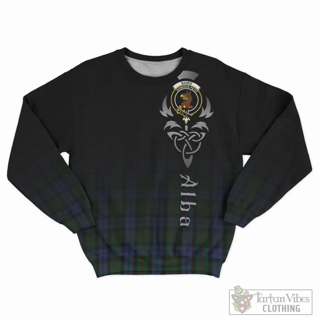 Baird Tartan Sweatshirt Featuring Alba Gu Brath Family Crest Celtic Inspired