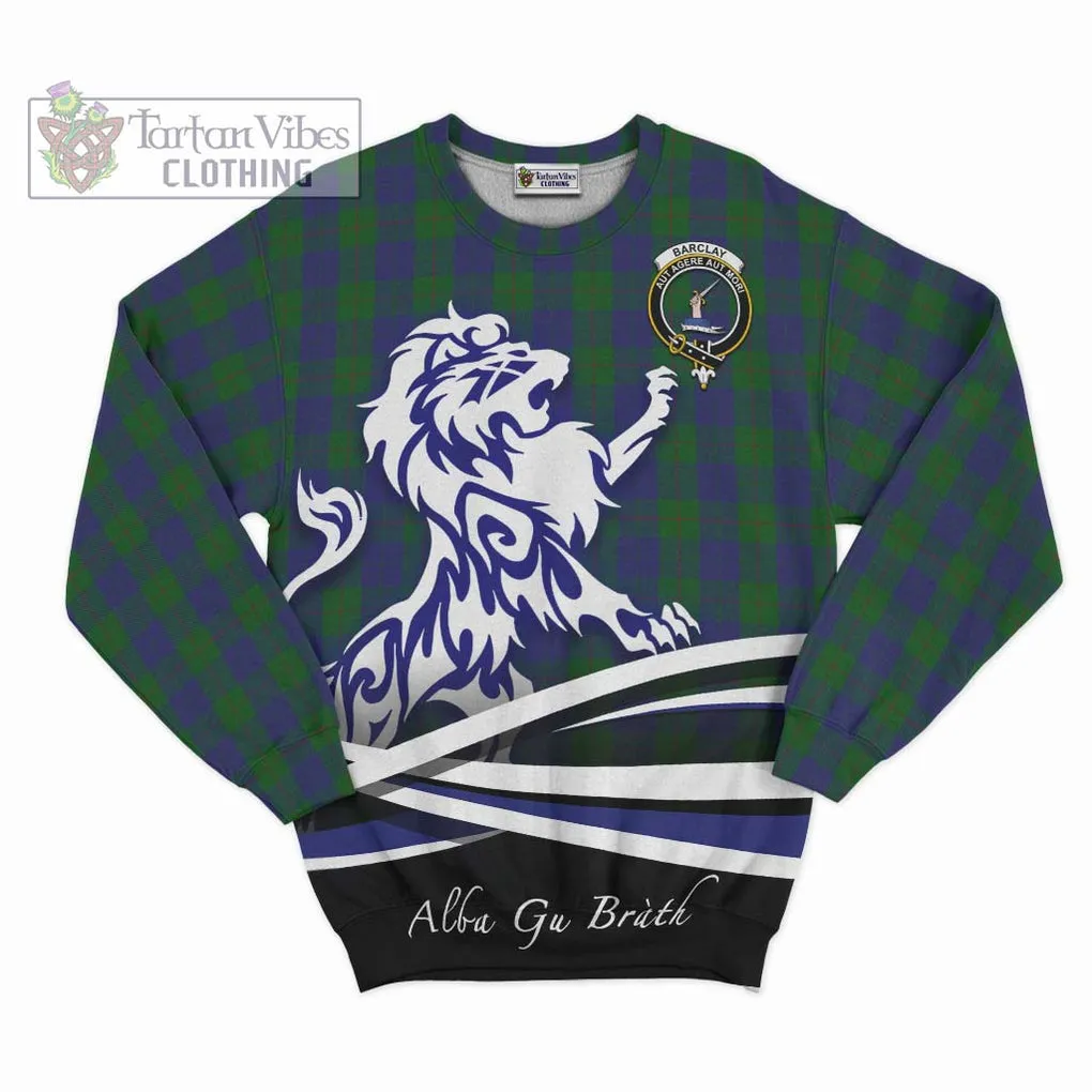 Barclay Tartan Sweatshirt with Alba Gu Brath Regal Lion Emblem