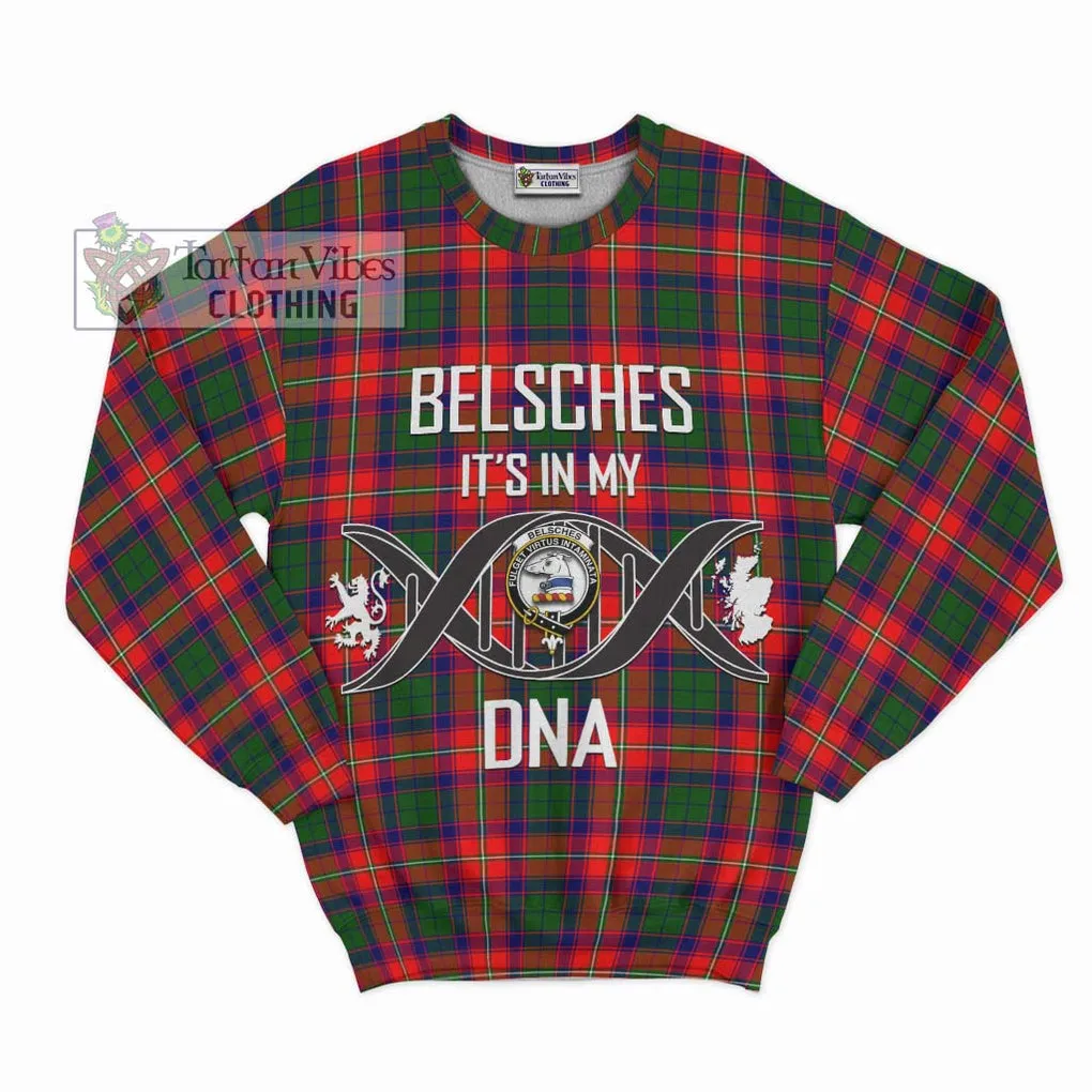 Belsches Tartan Sweatshirt with Family Crest DNA In Me Style