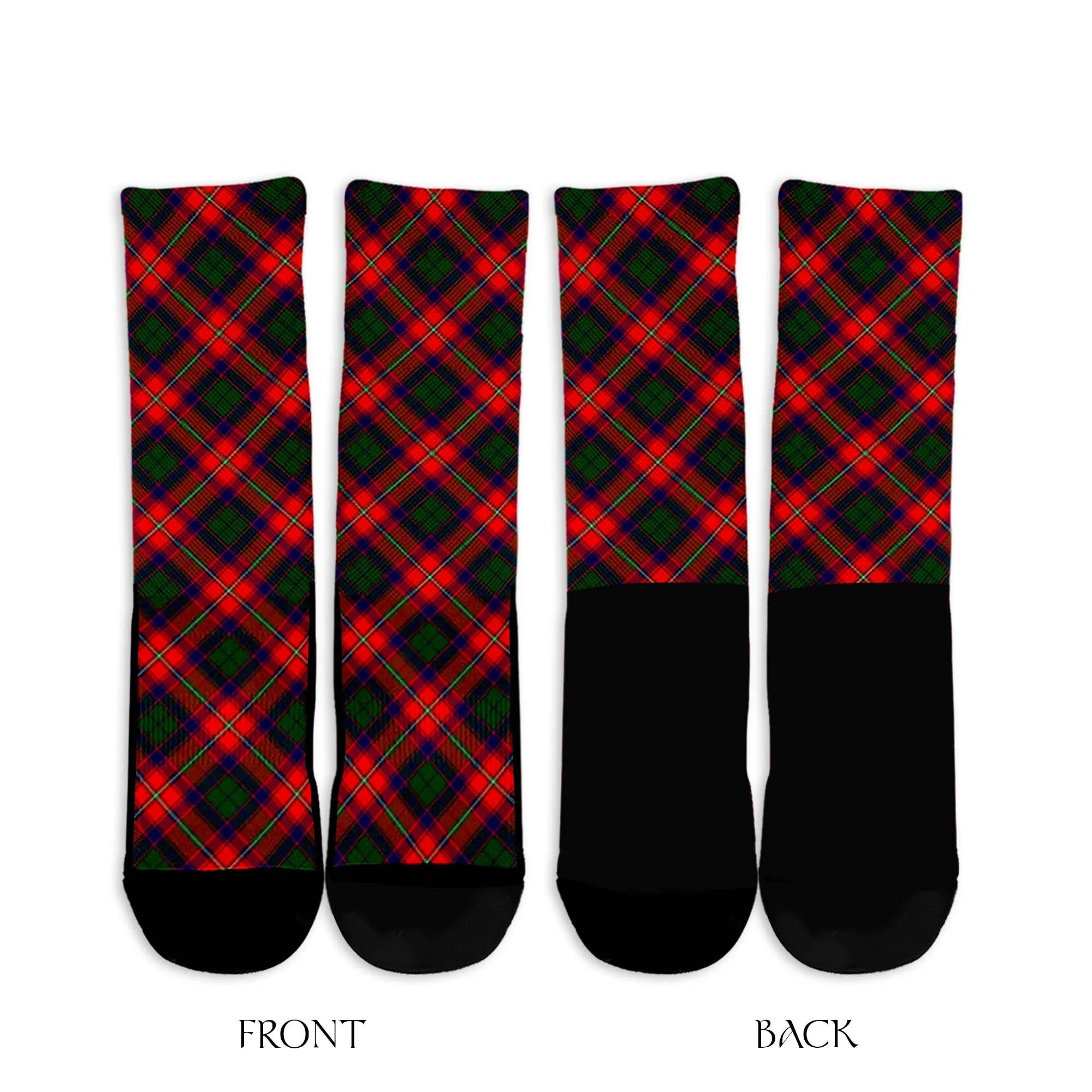 Belshes Tartan Crew Socks Cross Tartan Style