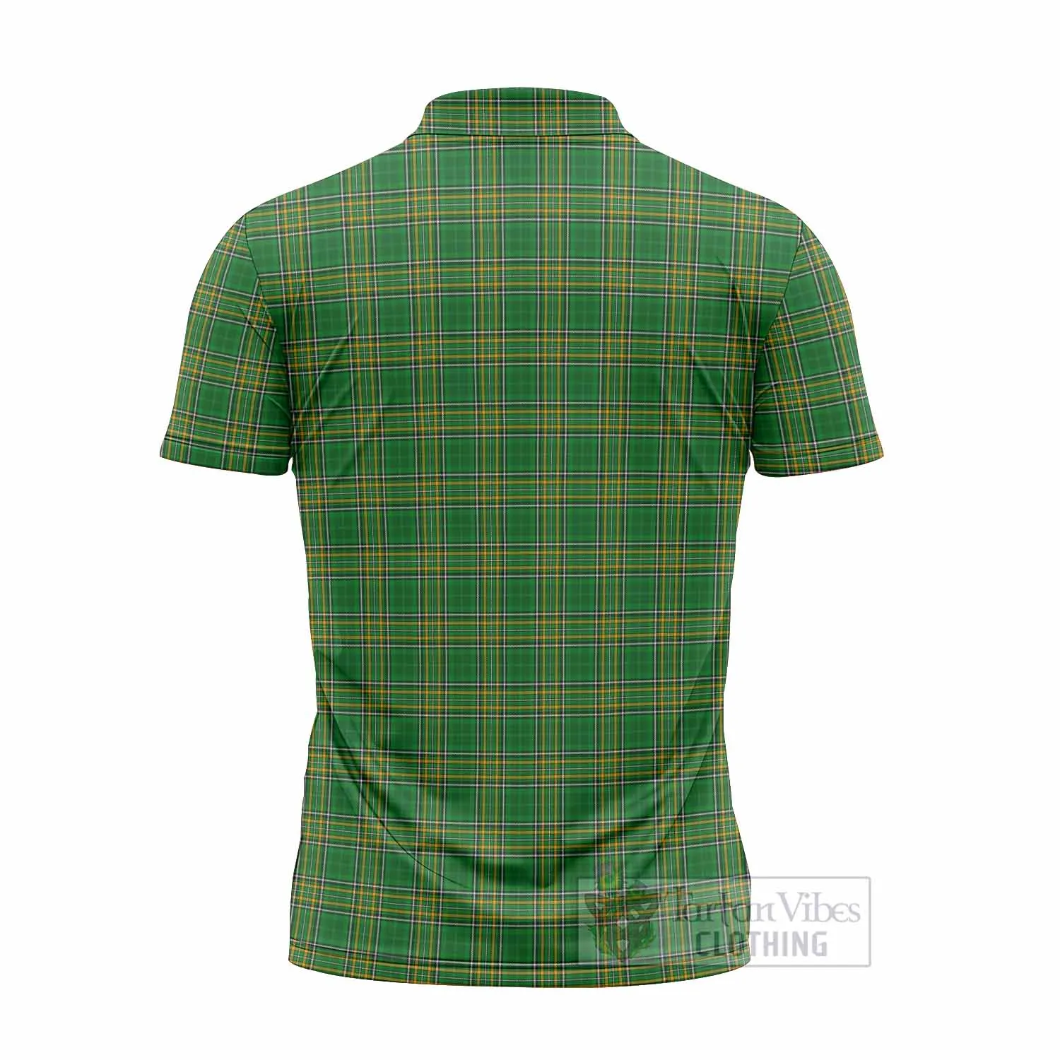 Betham Irish Clan Tartan Zipper Polo Shirt with Coat of Arms