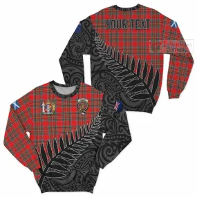 Binning Crest Tartan Sweatshirt with New Zealand Silver Fern Half Style