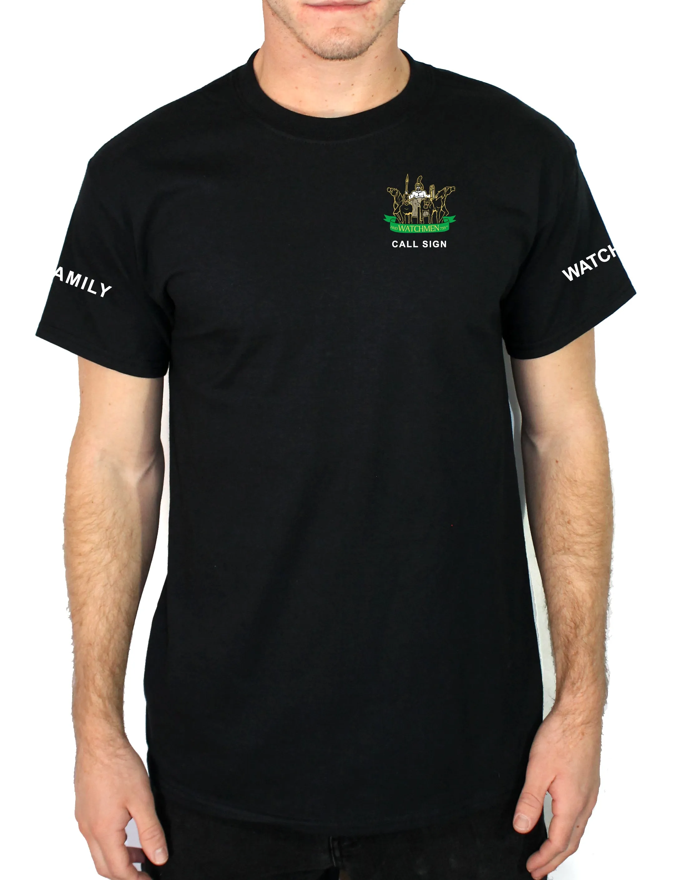 Black 50-50 Blend Unisex PT Short Sleeve Shirt