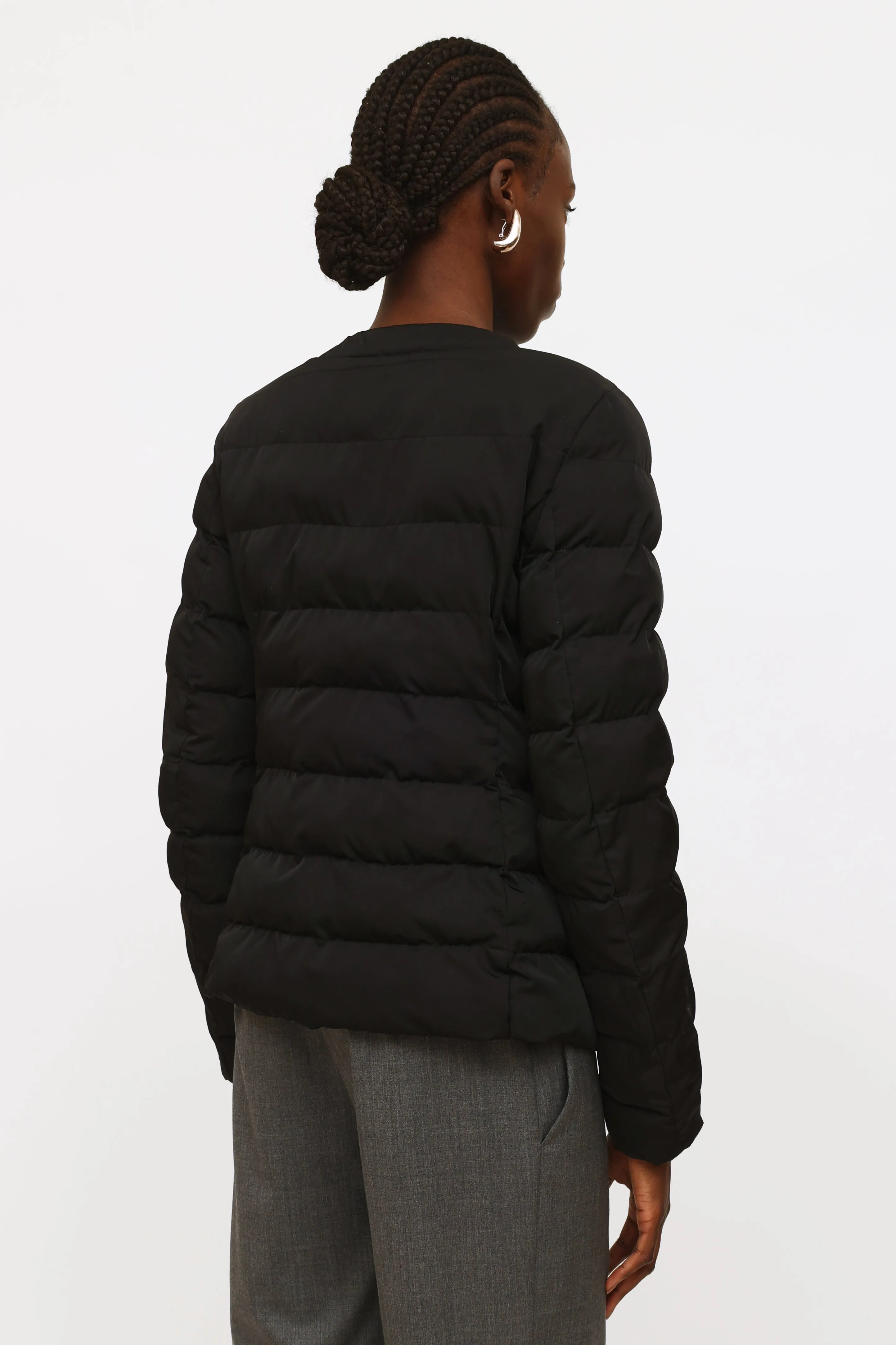 Black Chained Puffer Jacket