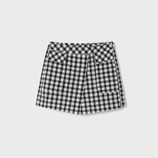 Black Gingham Skort