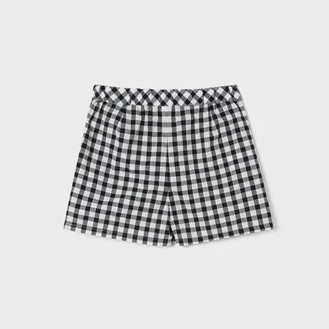 Black Gingham Skort