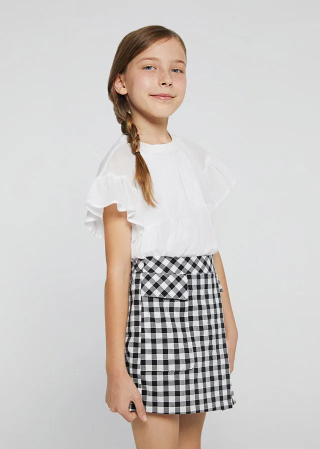 Black Gingham Skort