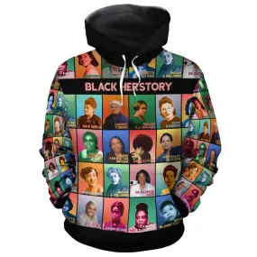 Black Herstory All-over Hoodie