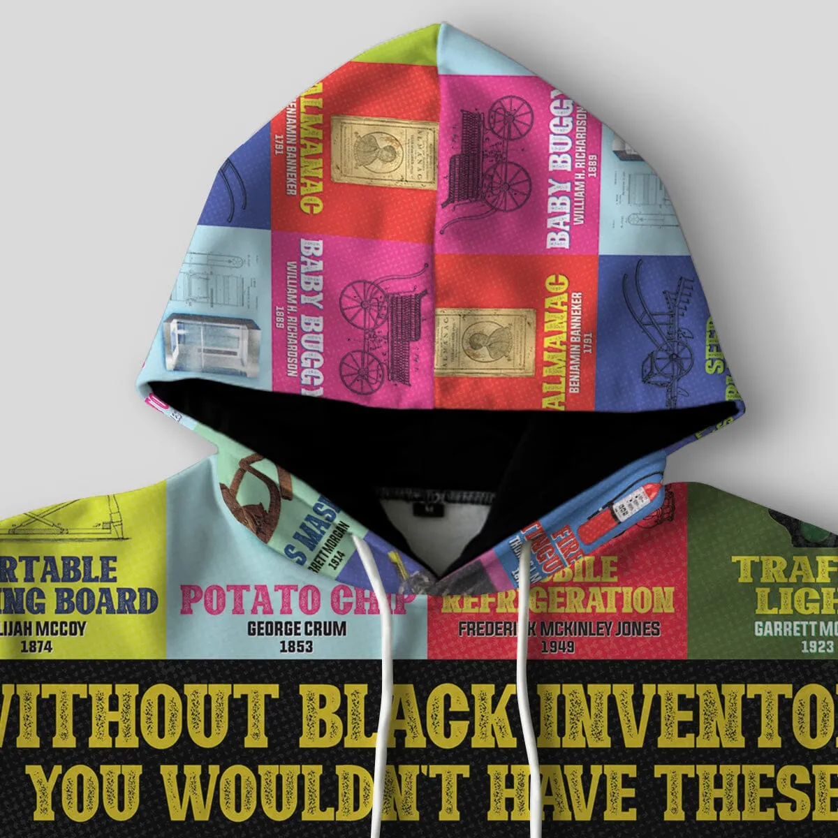 Black Inventions All-over Hoodie