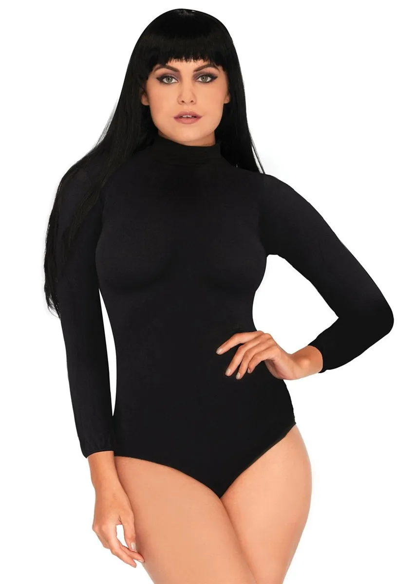 Black Mock Turtleneck Bodysuit