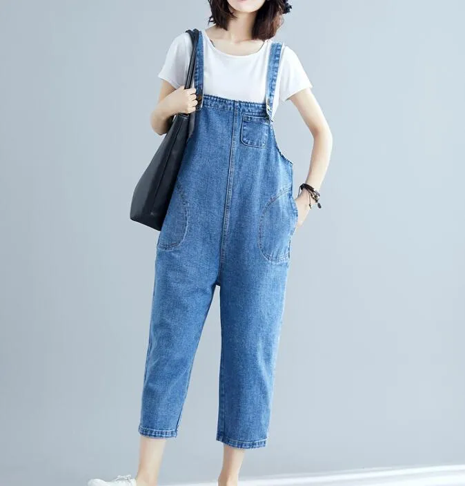 Blue Denim Spring Overall Women Casual Jumpsuits PZ97251