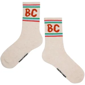 Bobo Choses White B.C Shadow Long Socks