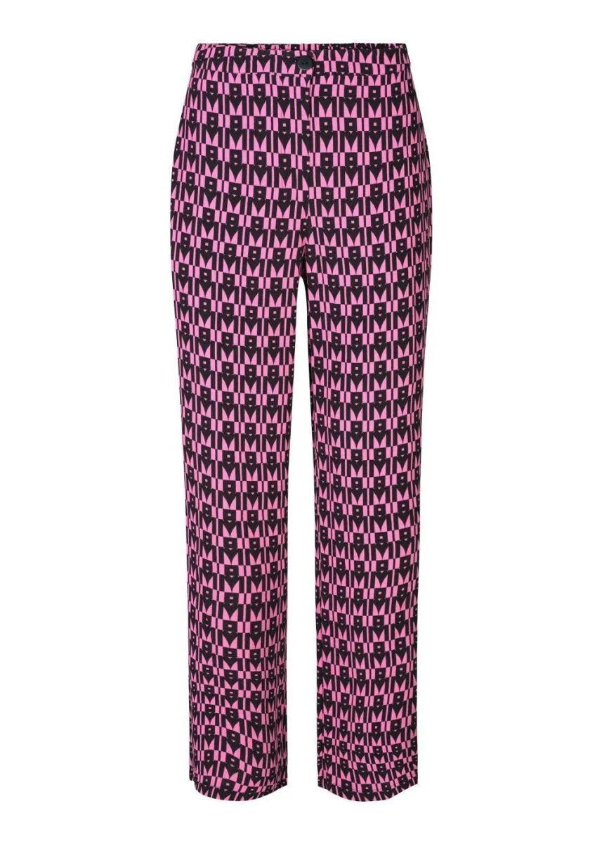 BorysMD print pants - Graphic Heart Cosmos Pink