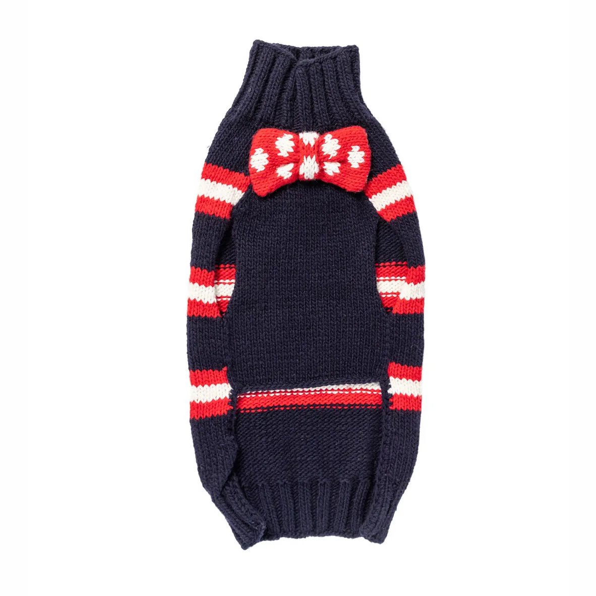 Bow Tie Wool Dog Sweater