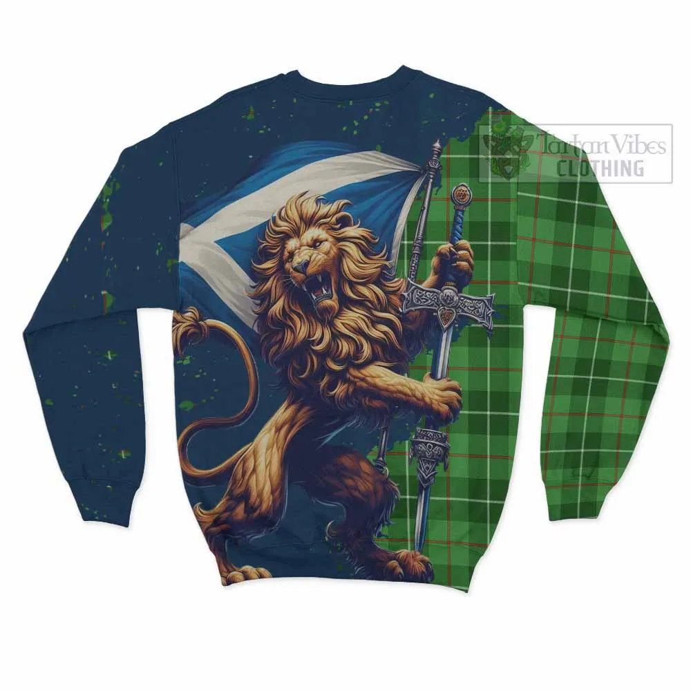 Boyle Tartan Family Crest Sweatshirt with Scottish Majestic Lion