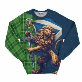 Boyle Tartan Family Crest Sweatshirt with Scottish Majestic Lion