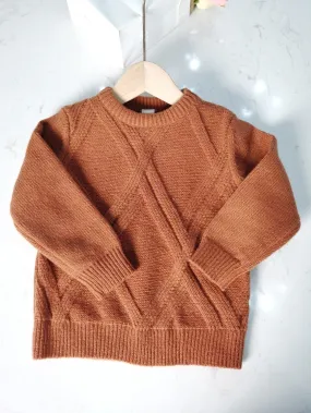 Boys Plain Color Sweater, Knit Long Sleeve Pullover Top Kids Clothes Fall Winter